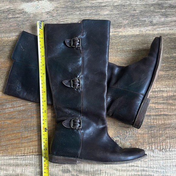 Frye Paige Tall Buckle Brow Leather Moro Boot size 6 - Picture 13 of 16